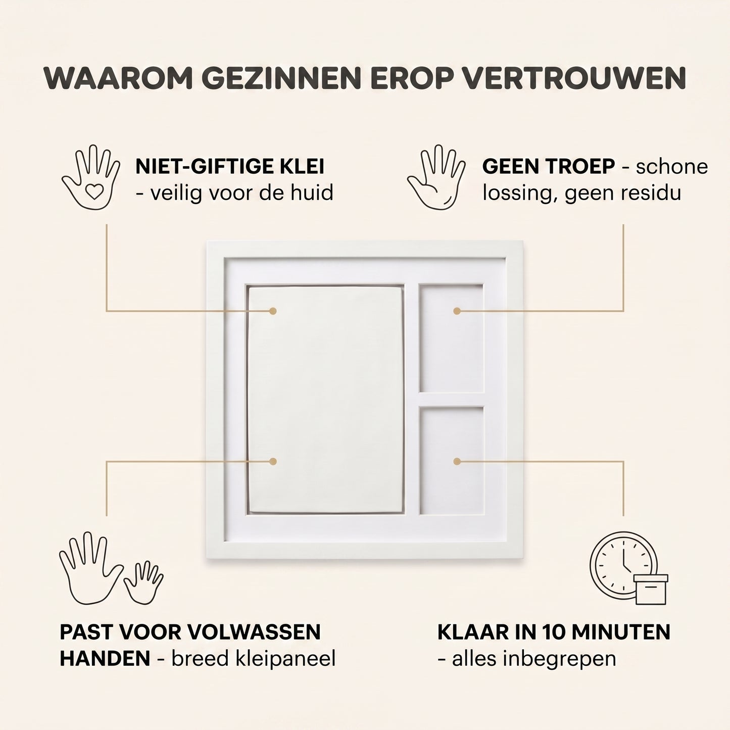 Keepsy™ Klei Handafdruk Set