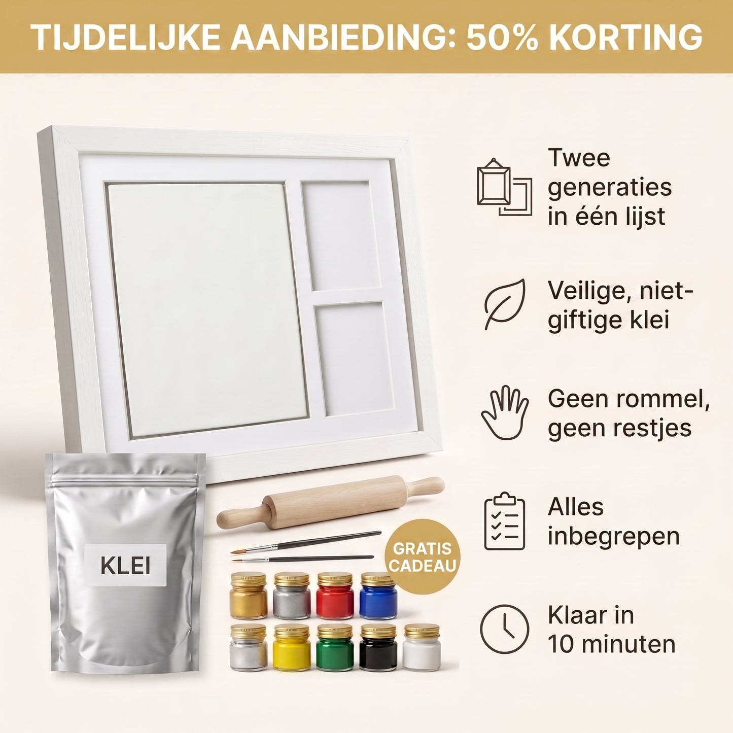 Keepsy™ Klei Handafdruk Set