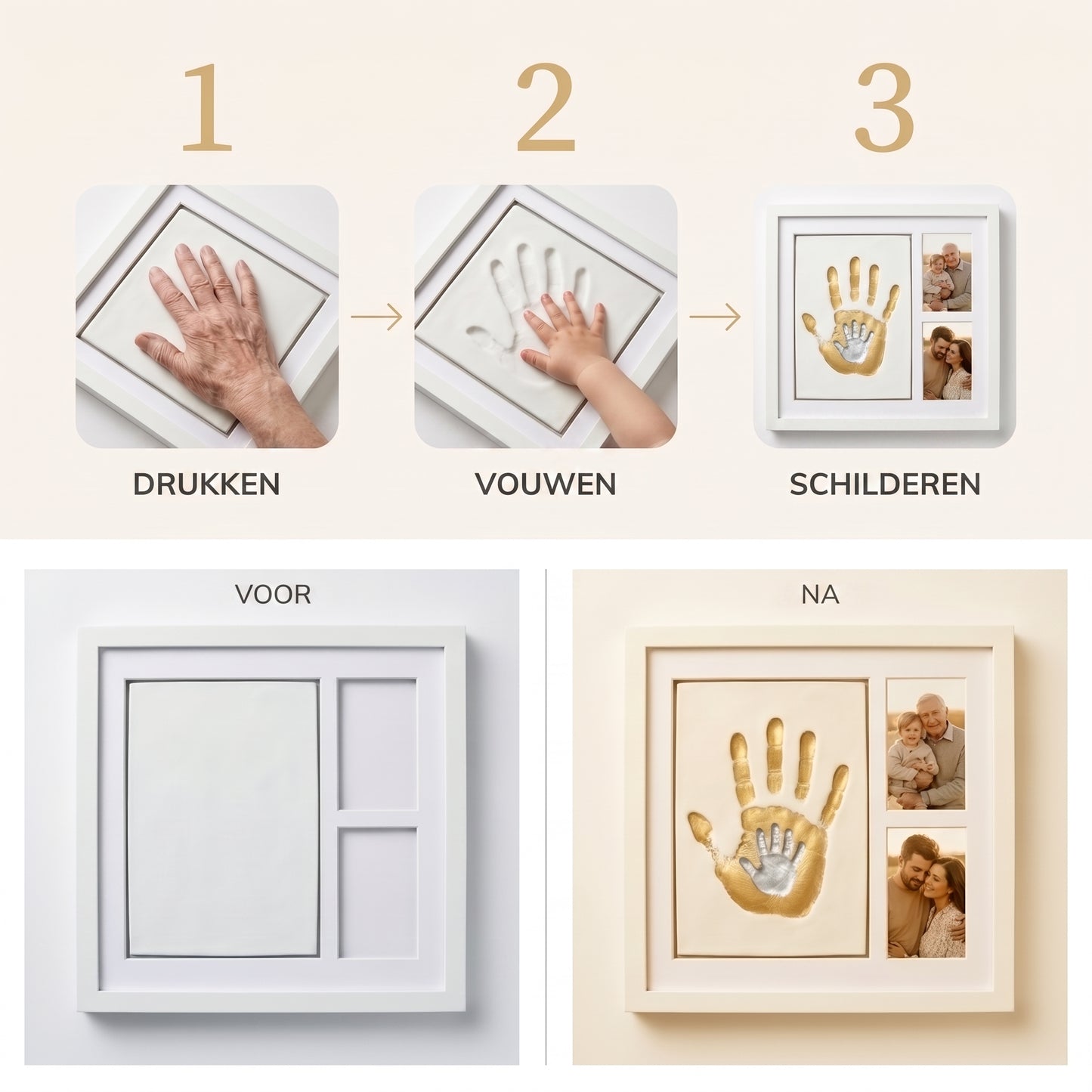 Keepsy™ Klei Handafdruk Set